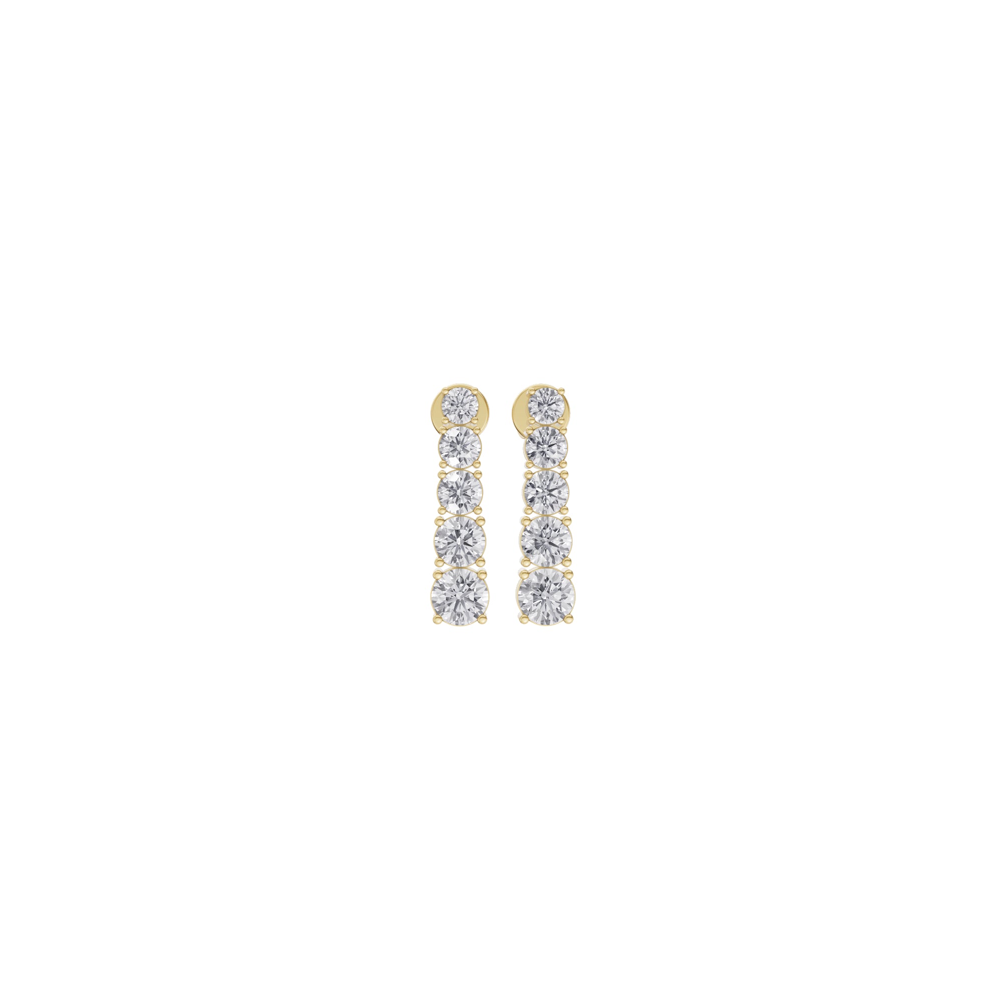 Aarinya Lab-Grown Diamond Linear Drop Earrings