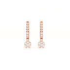 Aarinya Floral Cluster Linear Lab-Grown Diamond Drop Earrings, The Centurion Minimalist Tiered Rosetta Drop Earrings