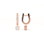 Aarinya Floral Cluster Linear Lab-Grown Diamond Drop Earrings, The Centurion Minimalist Tiered Rosetta Drop Earrings