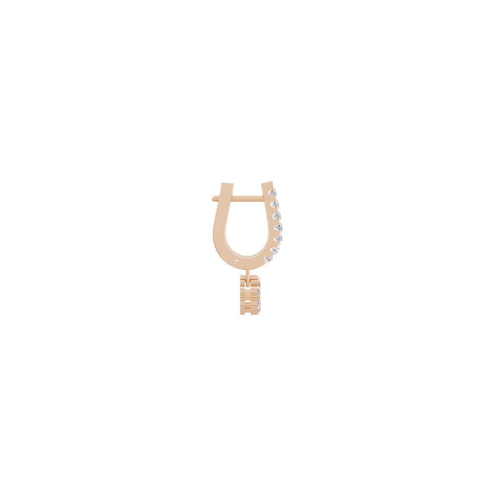 Aarinya Floral Cluster Linear Lab-Grown Diamond Drop Earrings