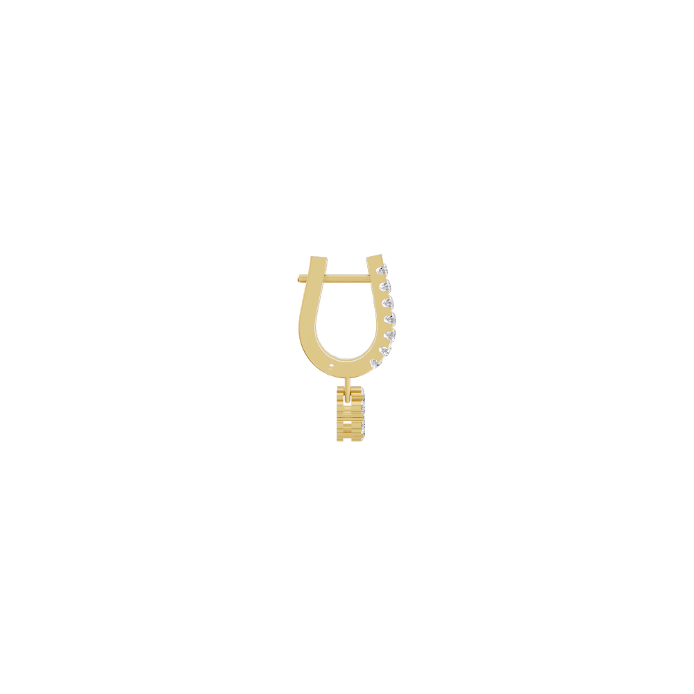 Aarinya Floral Cluster Linear Lab-Grown Diamond Drop Earrings