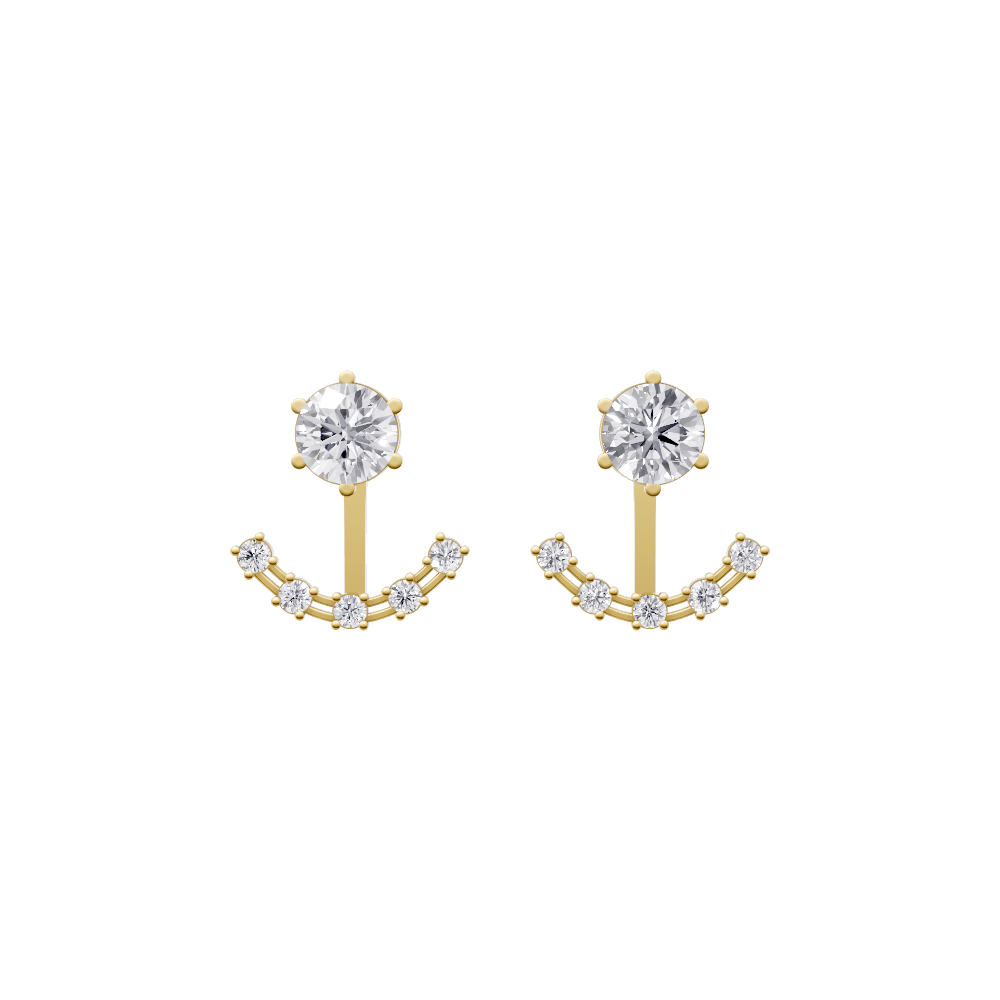 Aarinya Floating Arc Lab Grown Diamond Earrings
