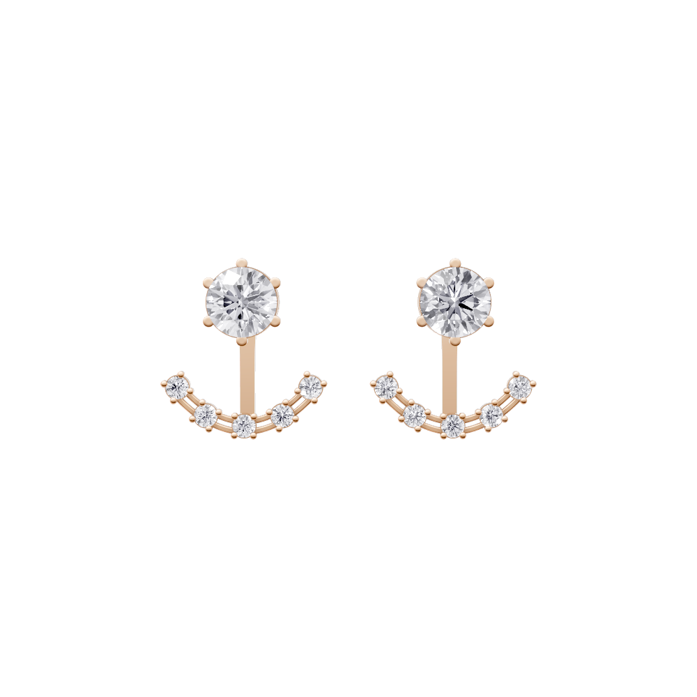Aarinya Floating Arc Lab Grown Diamond Earrings