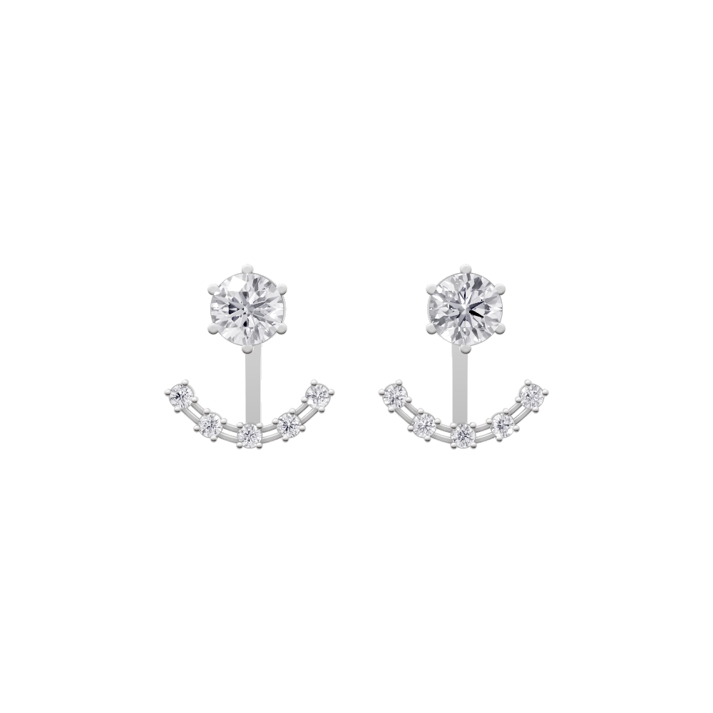 Aarinya Floating Arc Lab Grown Diamond Earrings