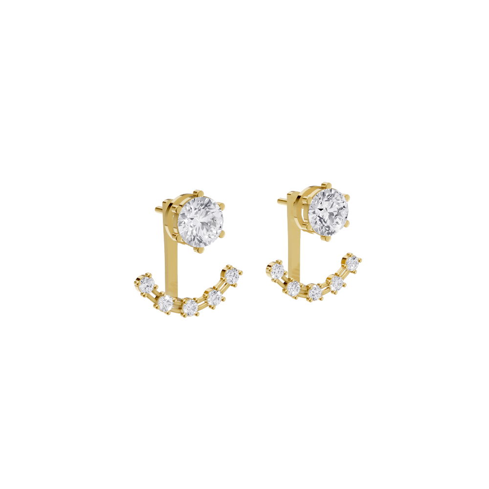 Aarinya Floating Arc Lab Grown Diamond Earrings