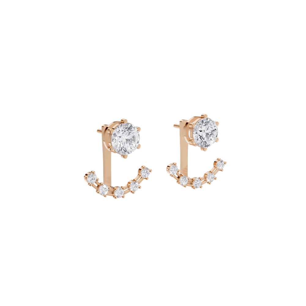 Aarinya Floating Arc Lab Grown Diamond Earrings