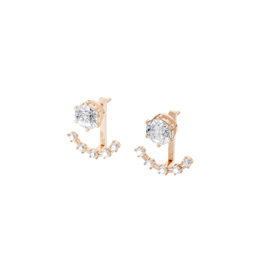 Aarinya Floating Arc Lab Grown Diamond Earrings