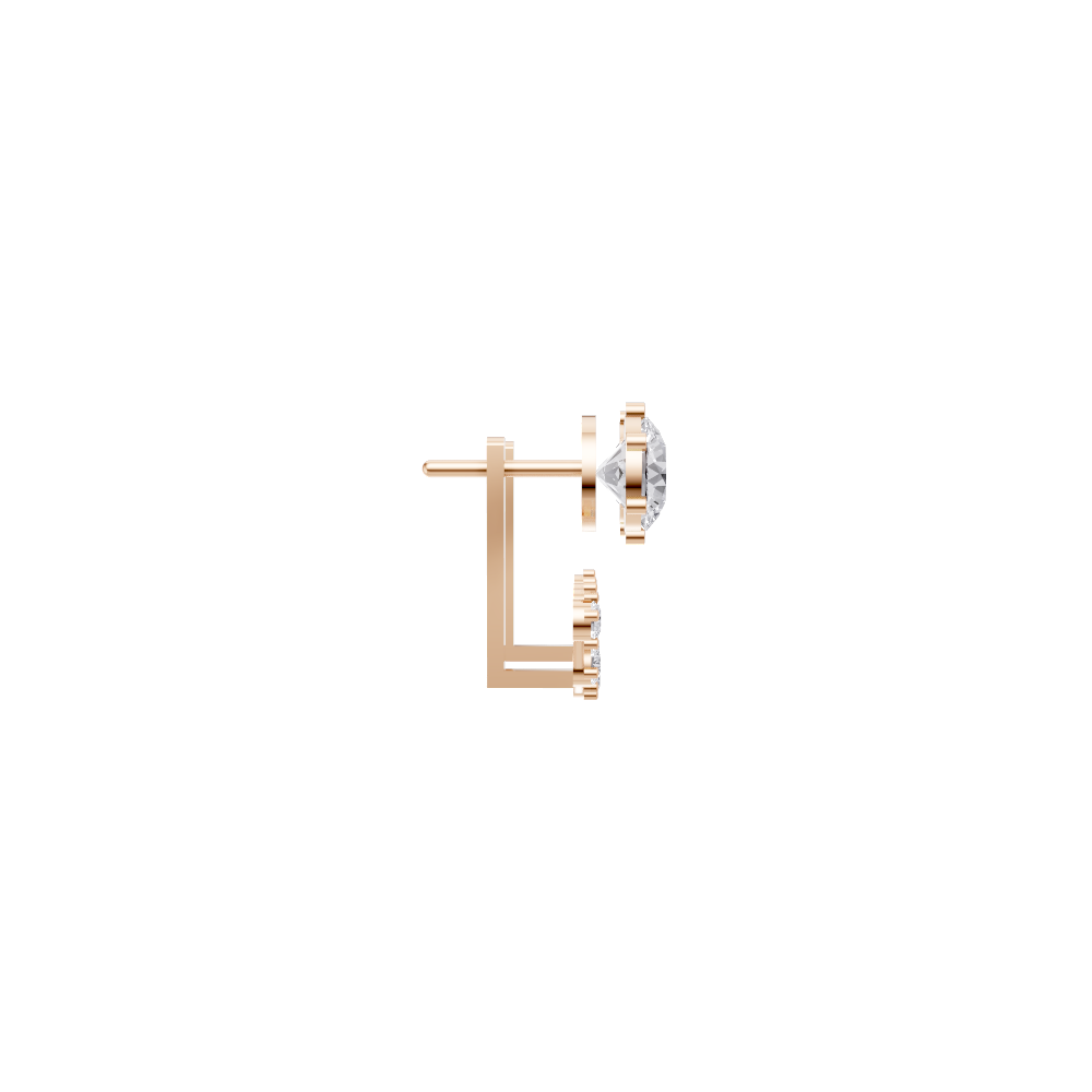 Aarinya Floating Arc Lab Grown Diamond Earrings
