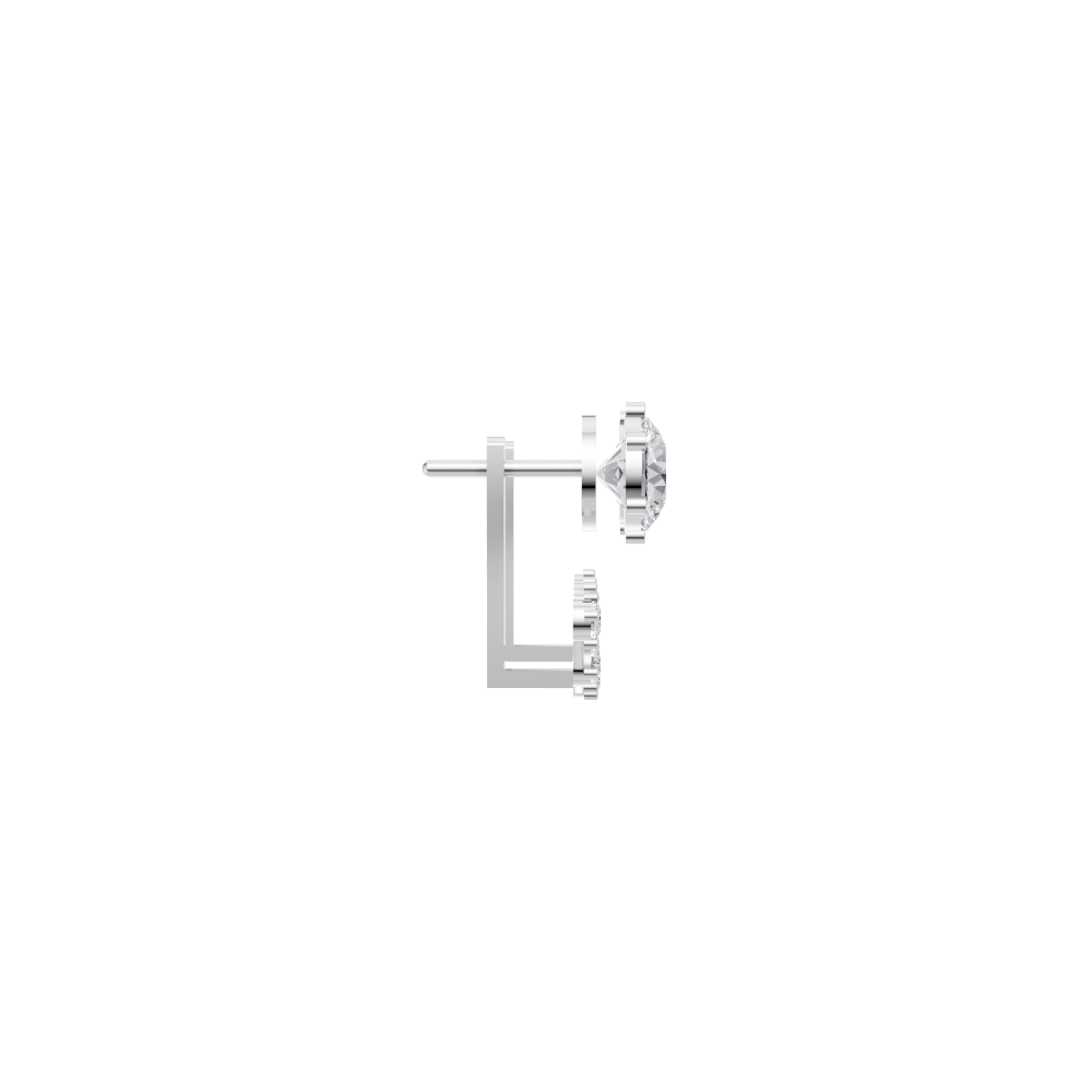 Aarinya Floating Arc Lab Grown Diamond Earrings
