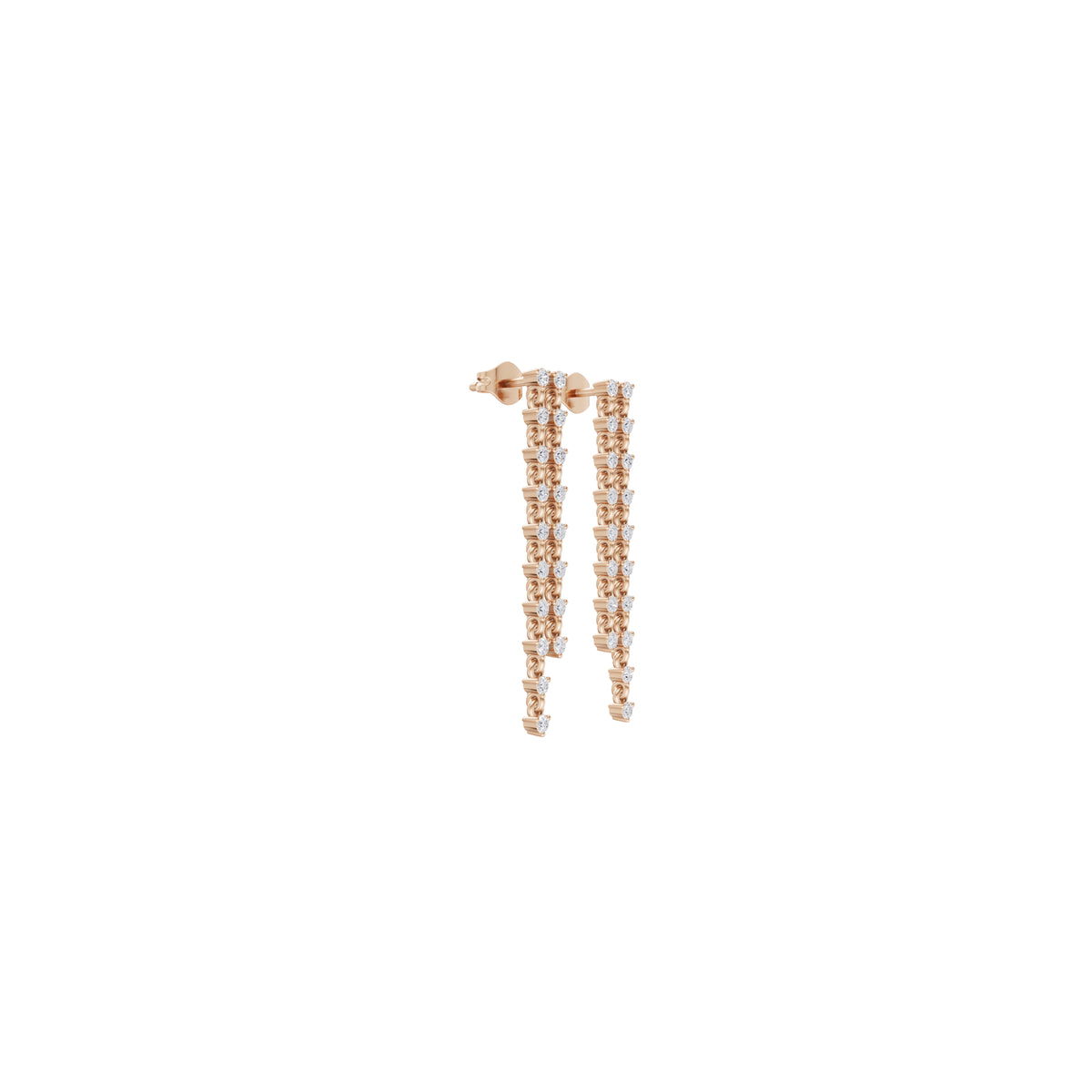 Aarinya Staggered Waterfall Diamond Drop Earrings
