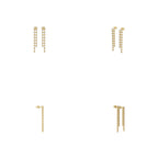 Aarinya Staggered Waterfall Diamond Drop Earrings