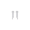 Aarinya Fan-Cluster Dual-Strand Diamond Drop Earrings