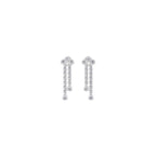 Aarinya Fan-Cluster Dual-Strand Diamond Drop Earrings