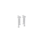 Aarinya Fan-Cluster Dual-Strand Diamond Drop Earrings
