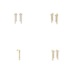 Aarinya Fan-Cluster Dual-Strand Diamond Drop Earrings