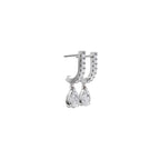 Aarinya Pear-Cut Solitaire Linear Diamond Drop Earrings