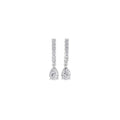 Aarinya Pear-Cut Solitaire Linear Diamond Drop Earrings