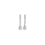 Aarinya Pear-Cut Solitaire Linear Diamond Drop Earrings