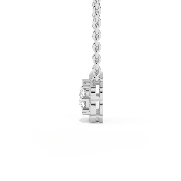 Aarinya Blossom Floral Pendant, Daily Wear / Office Wear Pendant, Milestone Birthday Gift, Floral Diamond Pendant
