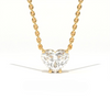 Aarinya Amore Heart Pendant, Minimalist Heart Cut Diamond Pendant