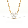 Aarinya Amore Heart Pendant, Minimalist Heart Cut Diamond Pendant