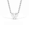 Aarinya Amore Heart Pendant, Minimalist Heart Cut Diamond Pendant