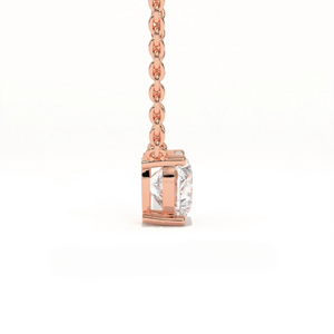 Aarinya Amore Heart Pendant, Minimalist Heart Cut Diamond Pendant