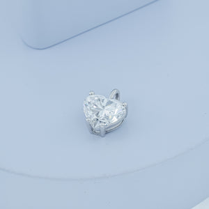 Aarinya Amore Heart Pendant, Minimalist Heart Cut Diamond Pendant