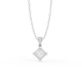 Aarinya Princess-Cut Kite-Set Lab-Grown Diamond Pendant, The Centurion Minimalist Tiered Compass-Set Pendant