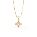 Aarinya Princess-Cut Kite-Set Lab-Grown Diamond Pendant, The Centurion Minimalist Tiered Compass-Set Pendant