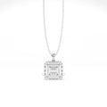 Aarinya Centurion Minimalist Stepped Illusion Cushion Pendant