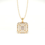 Aarinya Centurion Minimalist Stepped Illusion Cushion Pendant