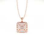Aarinya Centurion Minimalist Stepped Illusion Cushion Pendant