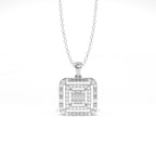 Aarinya Centurion Minimalist Stepped Illusion Cushion Pendant