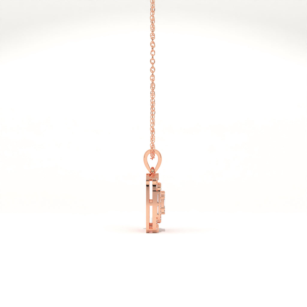 Aarinya Centurion Minimalist Stepped Illusion Cushion Pendant