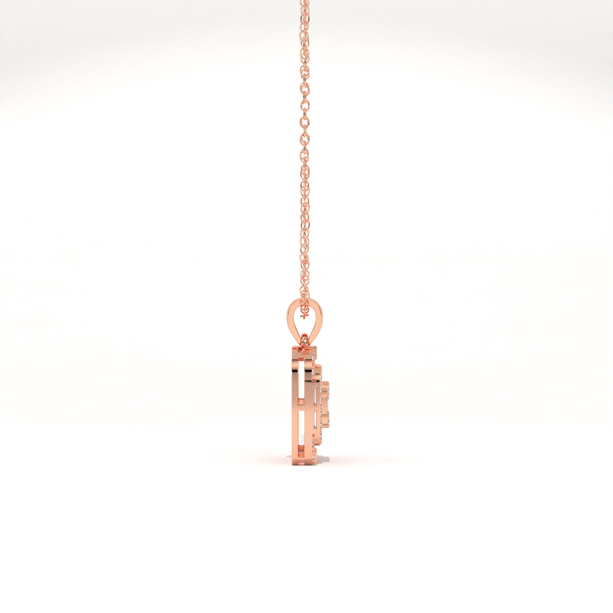 Aarinya Centurion Minimalist Stepped Illusion Cushion Pendant