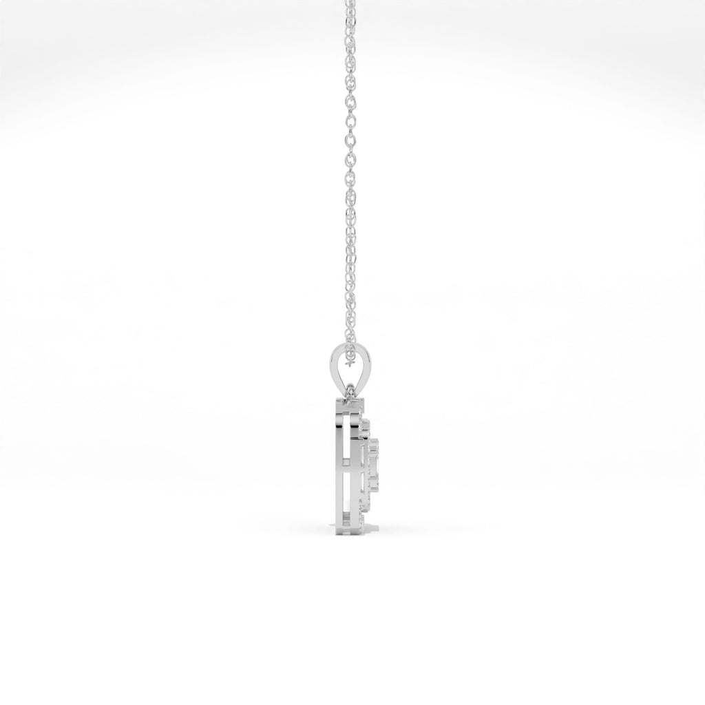 Aarinya Centurion Minimalist Stepped Illusion Cushion Pendant