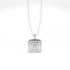 Aarinya Centurion Minimalist Stepped Illusion Cushion Pendant