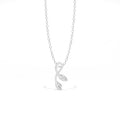 Aarinya Botanical Infinity Vine Lab-Grown Diamond Leaf Pendant, Olive Leaf Infinity Pendant