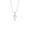 Aarinya Asymmetric Chevron Wave Lab-Grown Diamond Pendant, The Centurion Minimalist Sculpted Openwork Geometric Pendant