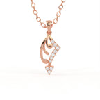 Aarinya Asymmetric Chevron Wave Lab-Grown Diamond Pendant, The Centurion Minimalist Sculpted Openwork Geometric Pendant