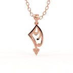 Aarinya Asymmetric Chevron Wave Lab-Grown Diamond Pendant, The Centurion Minimalist Sculpted Openwork Geometric Pendant