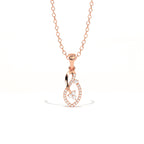 Aarinya Asymmetric Infinity Ribbon Diamond Pendant, The Centurion Minimalist Sculpted Openwork Leaf Pendant