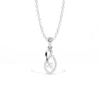 Aarinya Asymmetric Infinity Ribbon Diamond Pendant, The Centurion Minimalist Sculpted Openwork Leaf Pendant