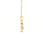 Aarinya Asymmetric Infinity Ribbon Diamond Pendant, The Centurion Minimalist Sculpted Openwork Leaf Pendant