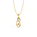 Aarinya Asymmetric Infinity Ribbon Diamond Pendant, The Centurion Minimalist Sculpted Openwork Leaf Pendant