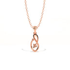 Aarinya Asymmetric Infinity Ribbon Diamond Pendant, The Centurion Minimalist Sculpted Openwork Leaf Pendant