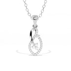 Aarinya Asymmetric Infinity Ribbon Diamond Pendant, The Centurion Minimalist Sculpted Openwork Leaf Pendant