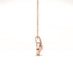 Aarinya Floating Lab-Grown Diamond Crescent Pendant, Lab Grown Diamond Infinity Twist Teardrop Charm