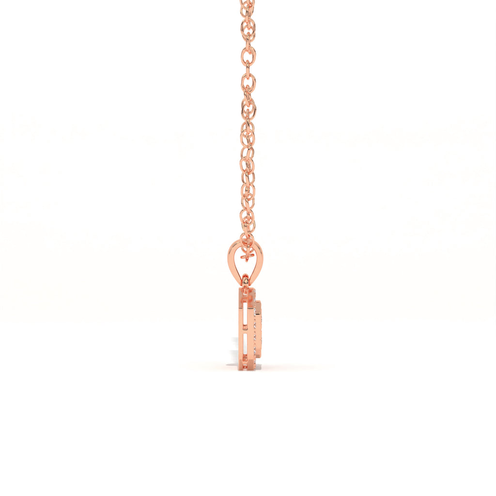 Aarinya Deco Quad-Solitaire Diamond Geometric Pendant, The Centurion Minimalist Tiered Illusion Cushion Pendant
